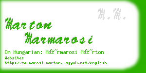 marton marmarosi business card